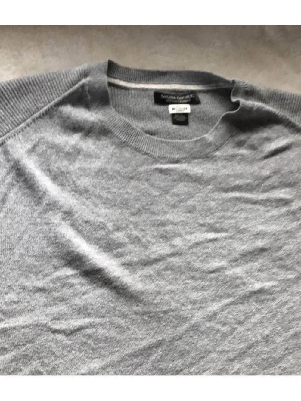 Banana Republic grey cotton cashmere sweater XL